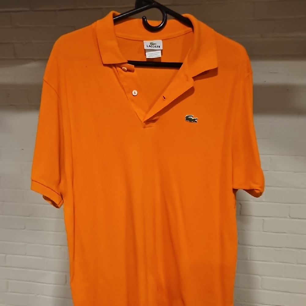 Lacoste Men's Bright Orange Polo Shirt